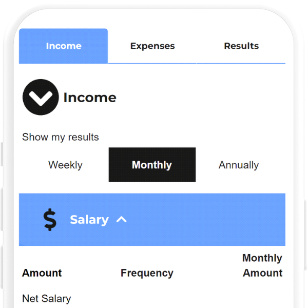 Budget planner calculator.