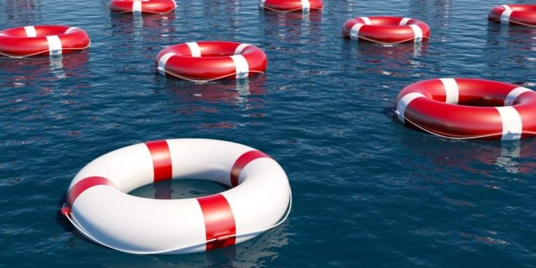 Life savers in the ocean highlighting the important of life insurance.