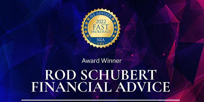 Rod Schubert Financial Advice wins NZA Award 2022.